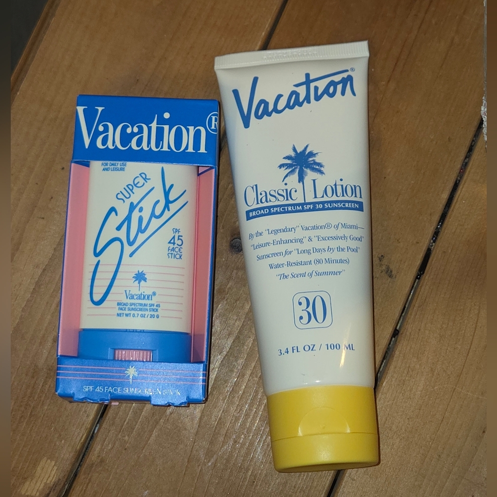 Vacation SPF 30 Mineral Lotion & Super Stick SPF 45“Precision Face Sunscreen